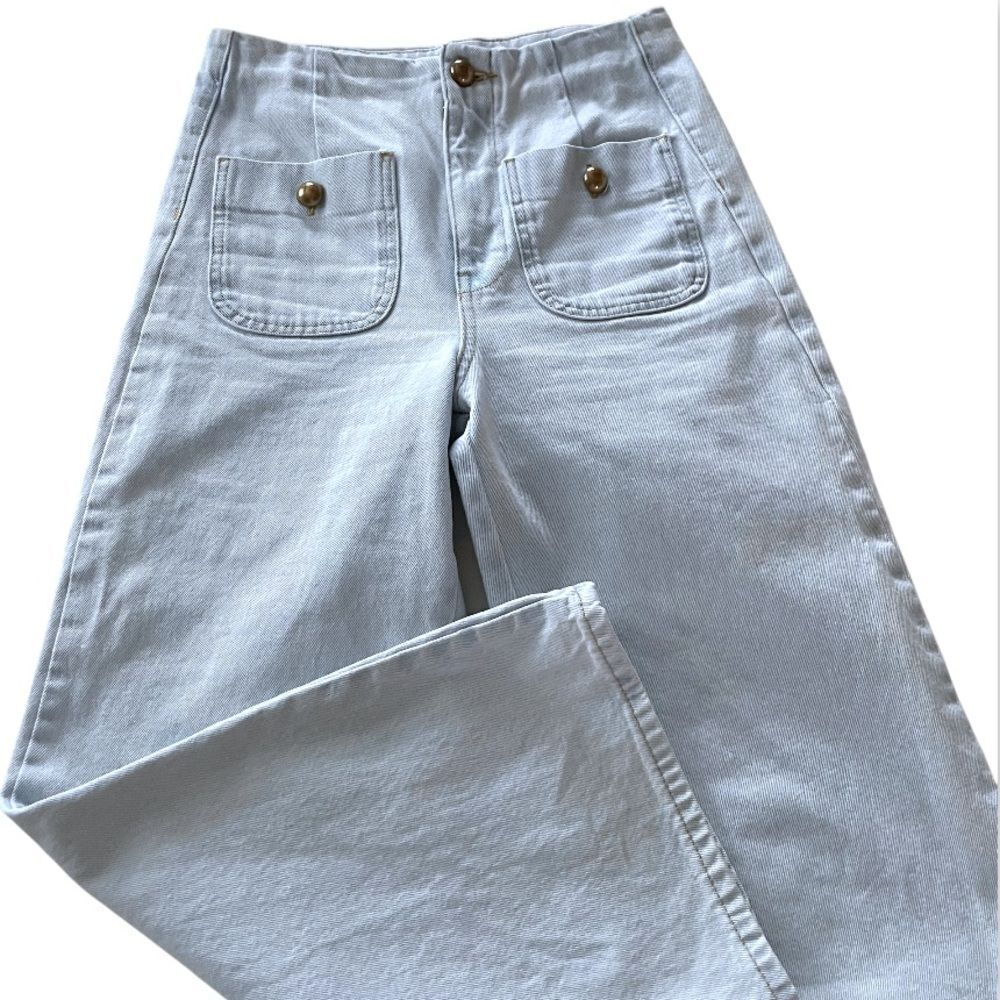 Zara Hi Rise Wide Leg Jeans - Picture 3 of 5